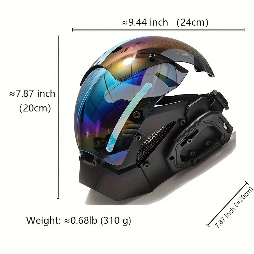 Máscara casco punk gótica – Accesorio Halloween y festivales - imagen 2