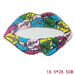Parche lentejuelas labios – Grande para planchar en ropa