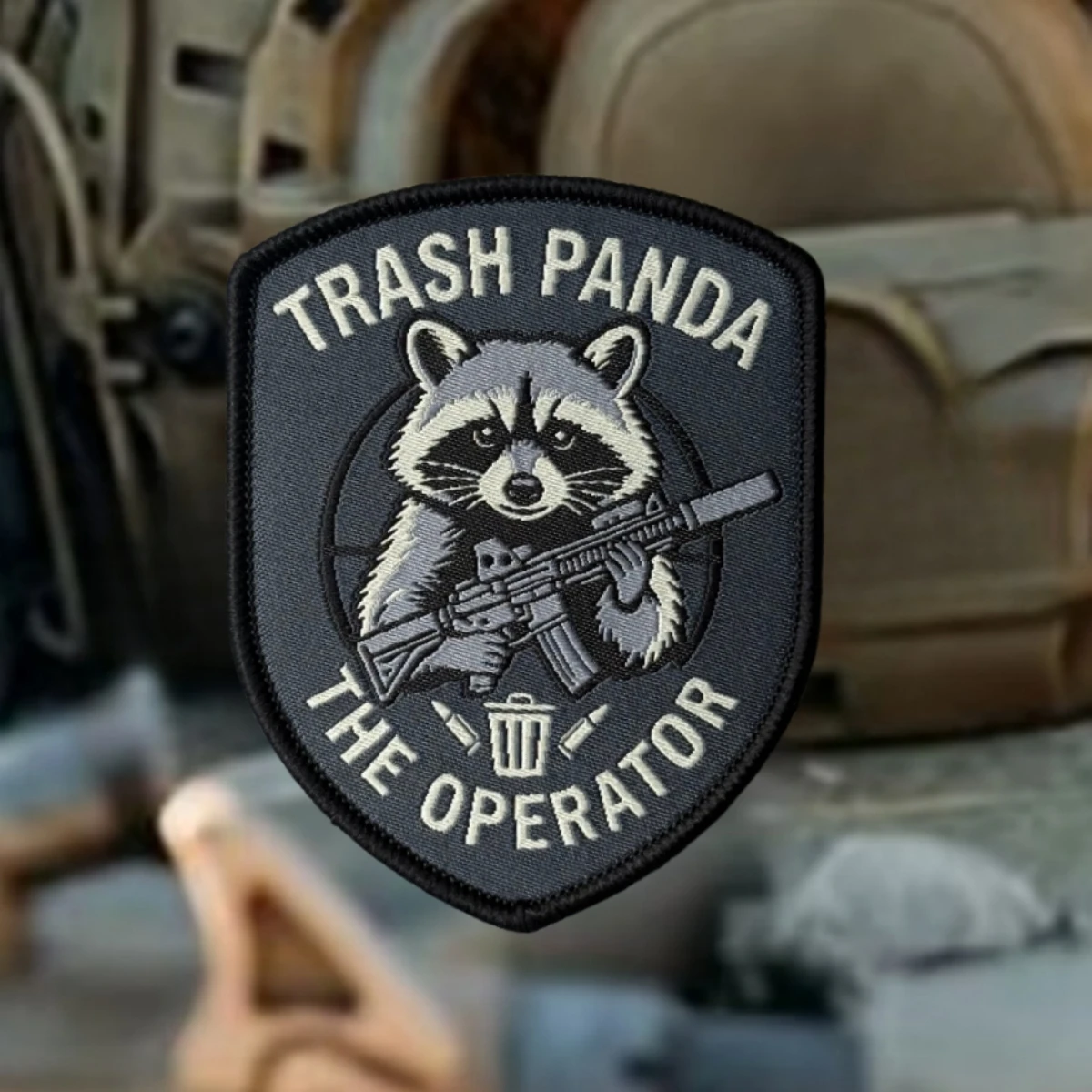 Parche táctico Trash Panda Operator con velcro para MOLLE y mochila - imagen 3