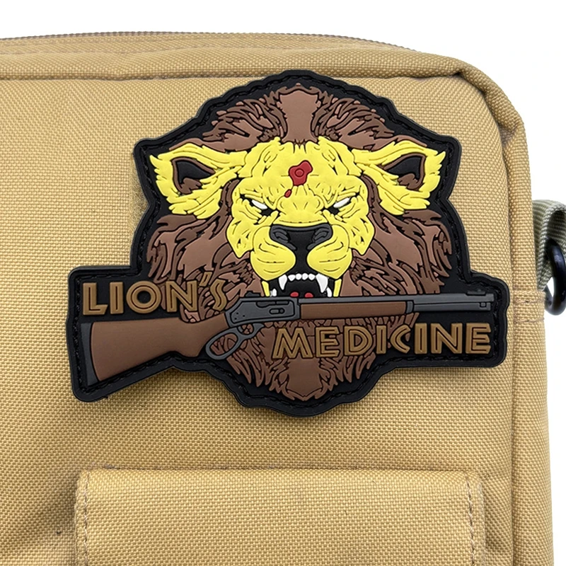 Parche táctico PVC con velcro gancho y bucle de león moral - imagen 2
