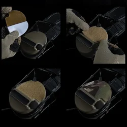 Parche camuflaje artesanal para auriculares de caza y tiro