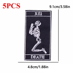 Parche bordado tarot esqueleto muerte termoadhesivo para ropa y gorras