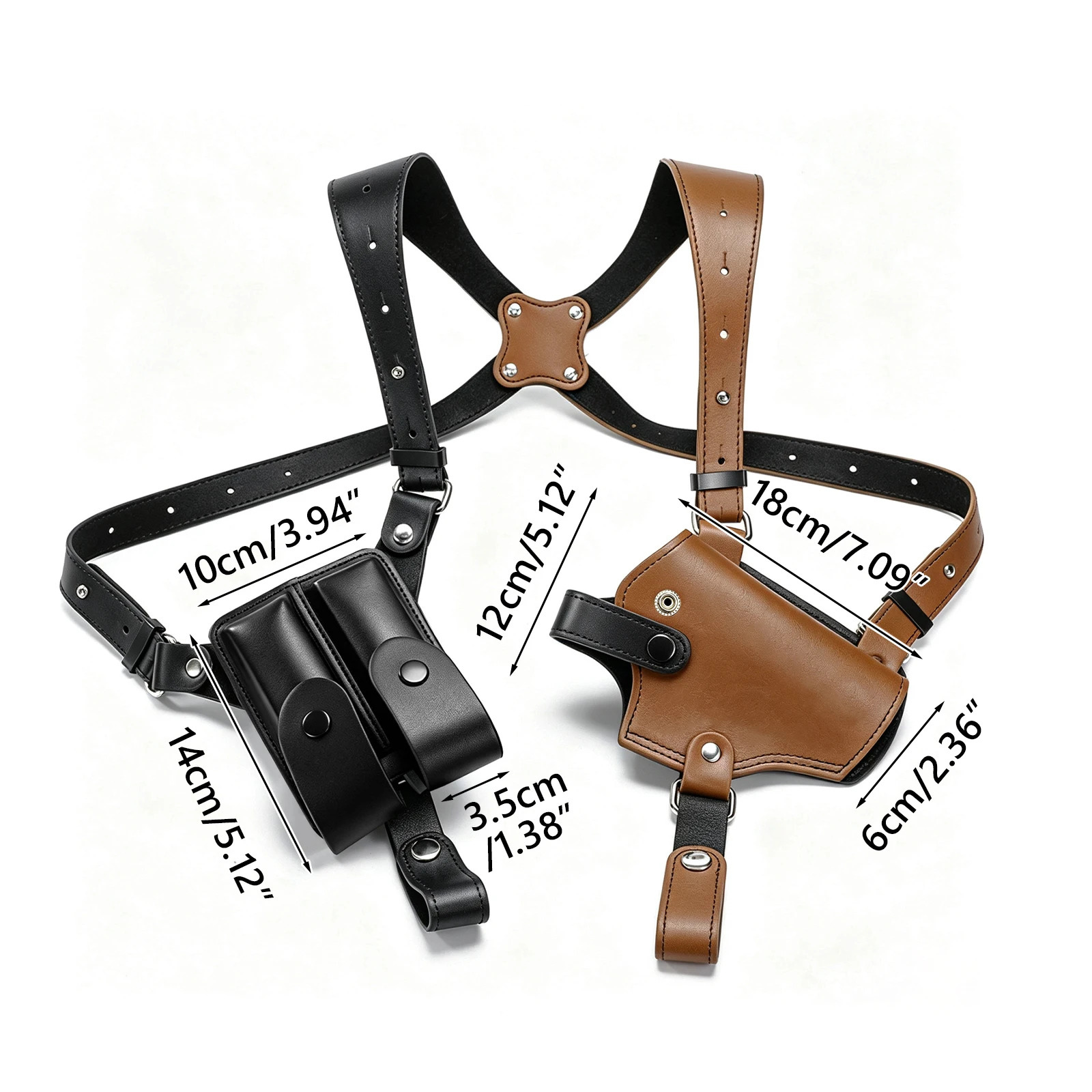 Funda de hombro táctica para pistola con porta cargadores - imagen 3