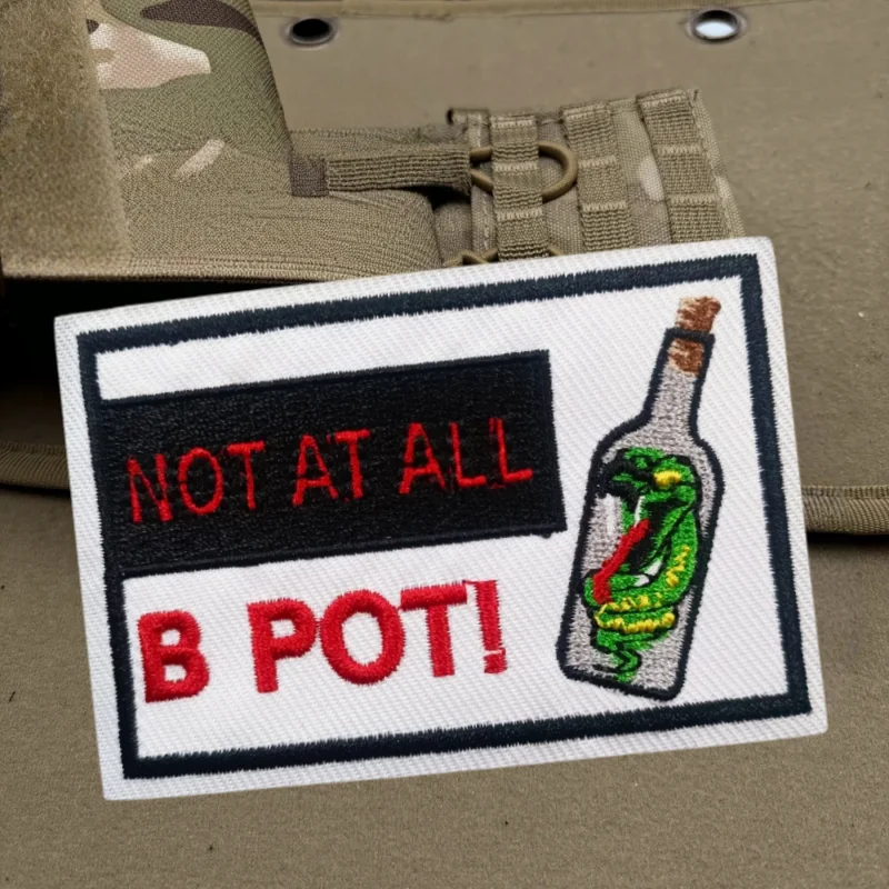 Parche bordado táctico con Velcro - insignia moral para ropa - imagen 2