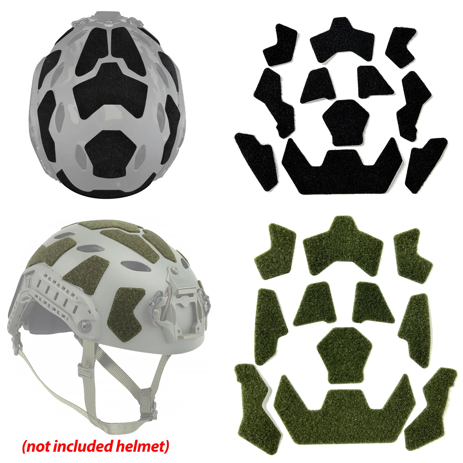 Kit de parches adhesivos para casco táctico