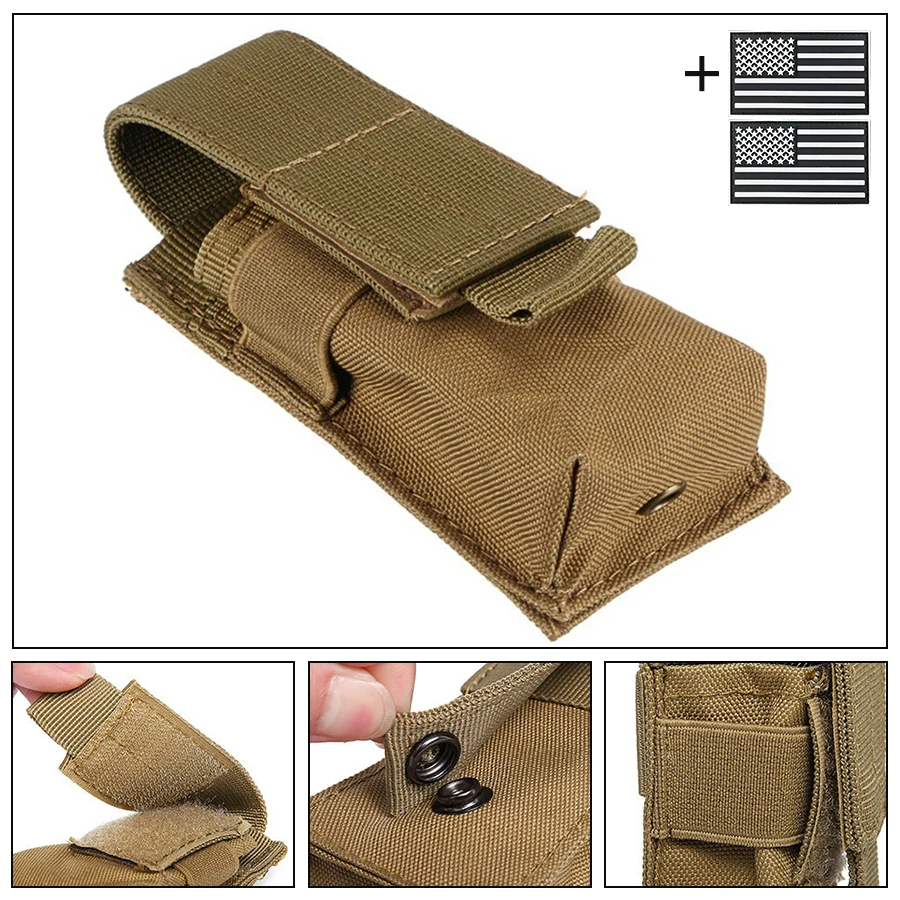 Bolsa MOLLE táctica para linterna y herramientas, colgante riñonera - imagen 3
