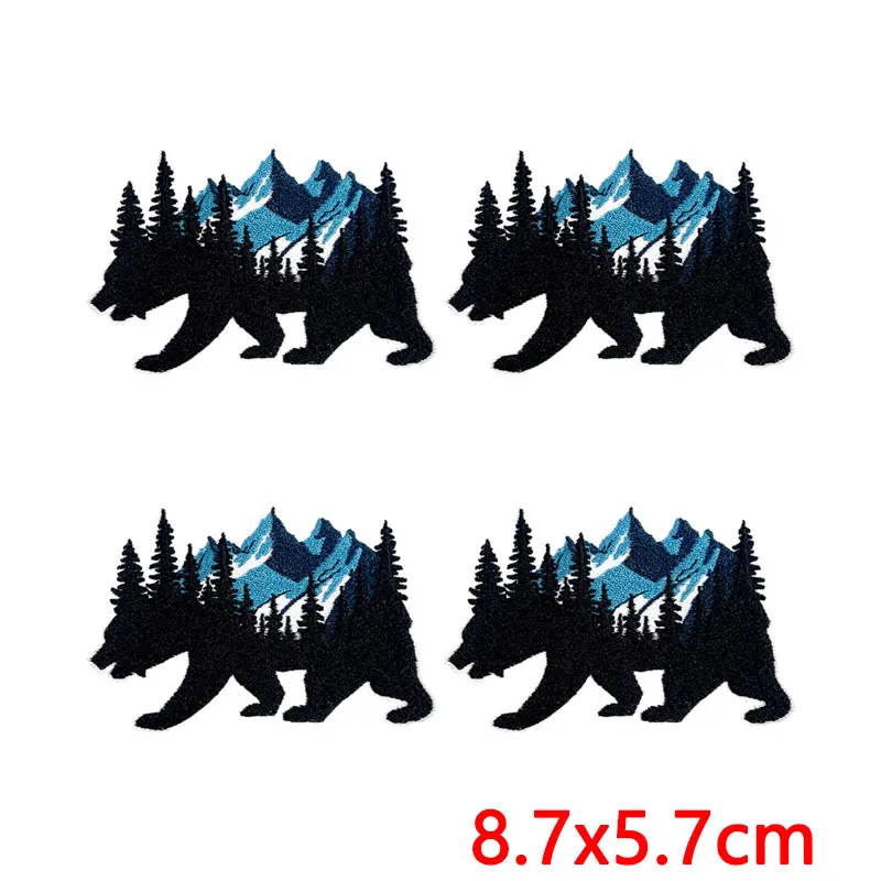 Parche termoadhesivo bordado paisaje montaña para chaquetas - imagen 5