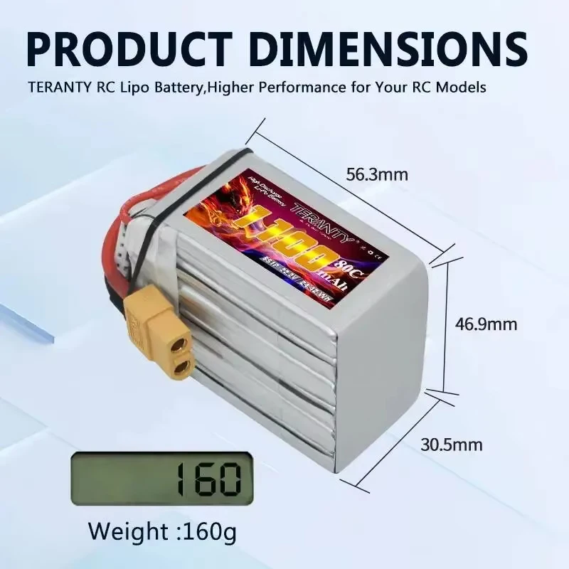 GNB Batería LiPo XT60 para drones FPV y aeromodelismo - imagen 3