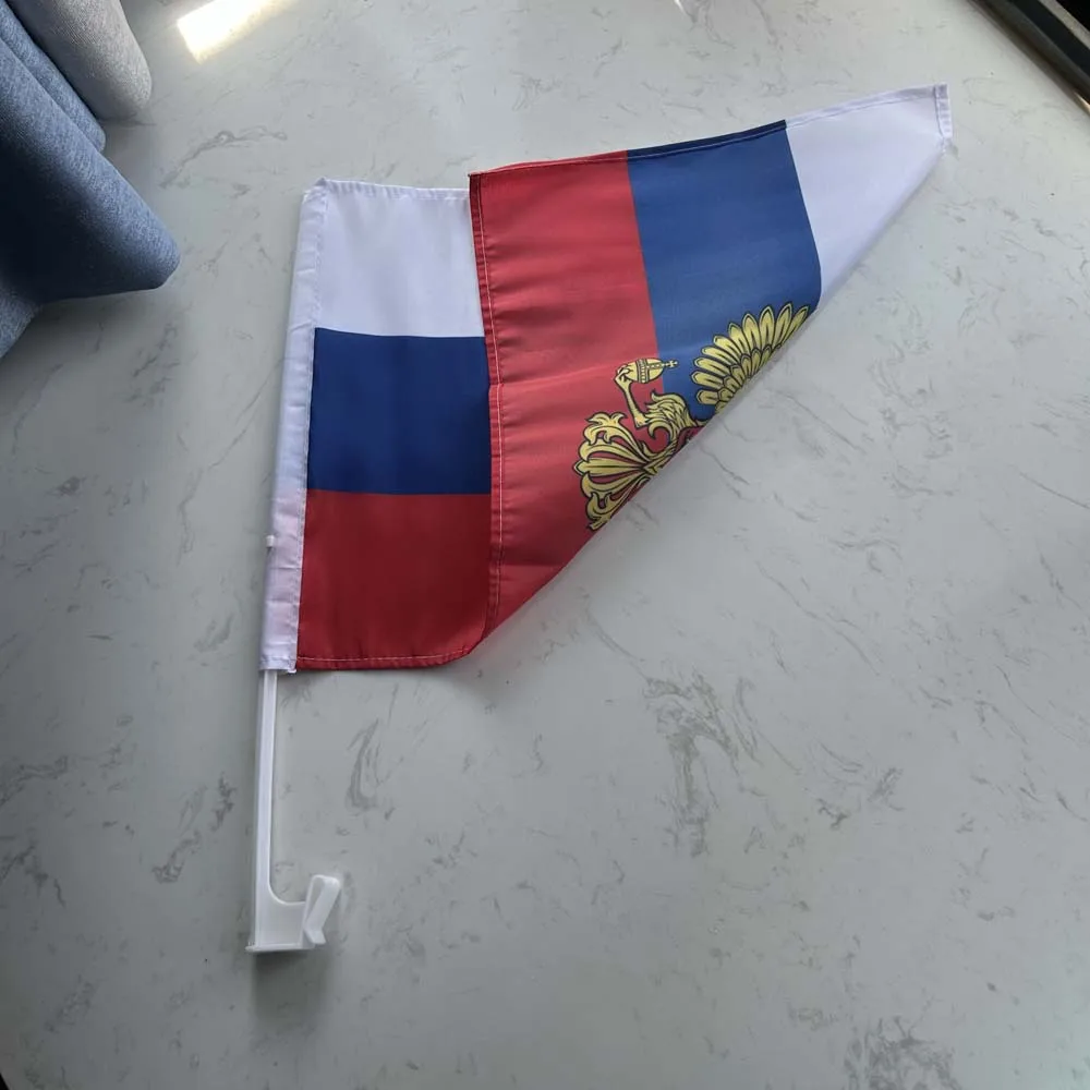 Bandera de coche presidencial rusa poliéster para ventana con mástil - imagen 5