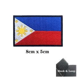 Parche bordado termoadhesivo bandera Filipinas – Brazalete militar velcro
