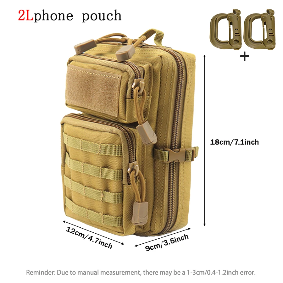 Bolso bandolera táctico vertical con apertura amplia y bolsillos - imagen 5