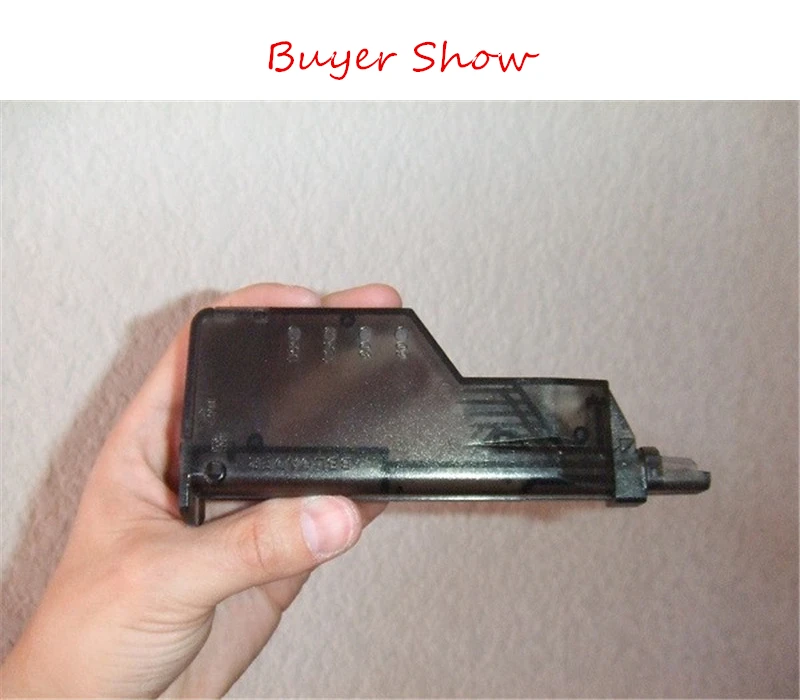 Cargador airsoft vista frontal con detalle de capacidad