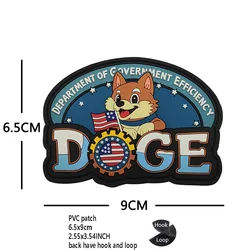 Parche PVC perro DOGE animado para brazalete exterior y mochila