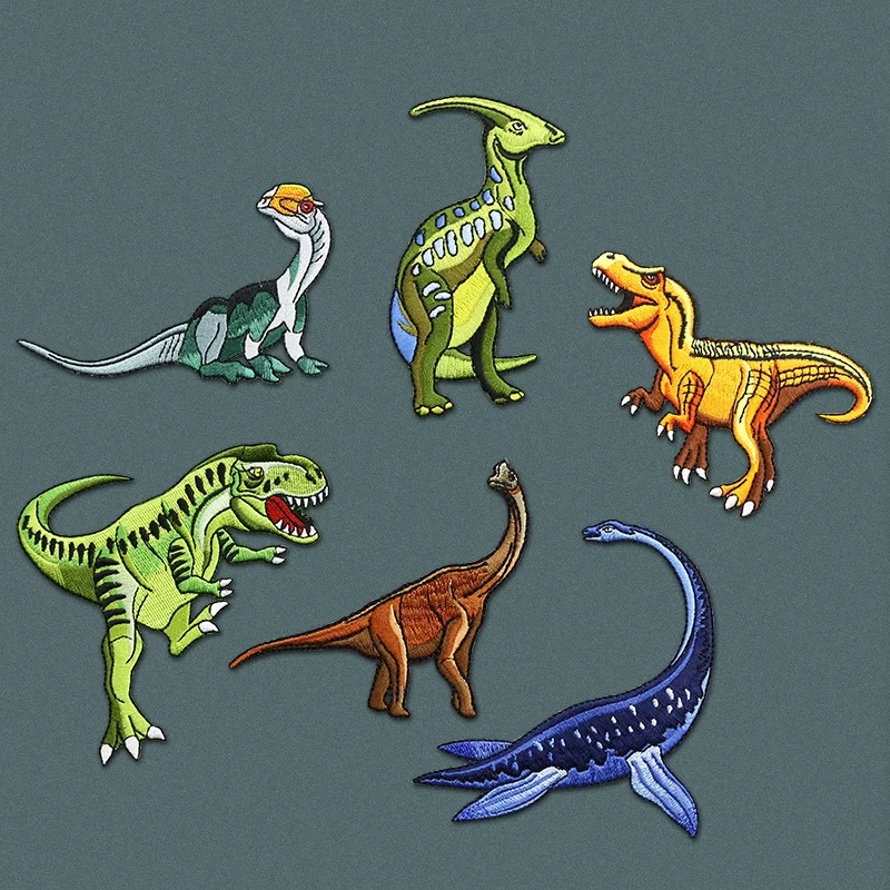 Parche termoadhesivo bordado dinosaurio para ropa – reparar y decorar - imagen 2