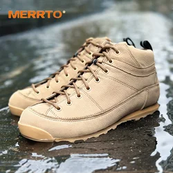 MERRTO botas de senderismo piel impermeable para hombre