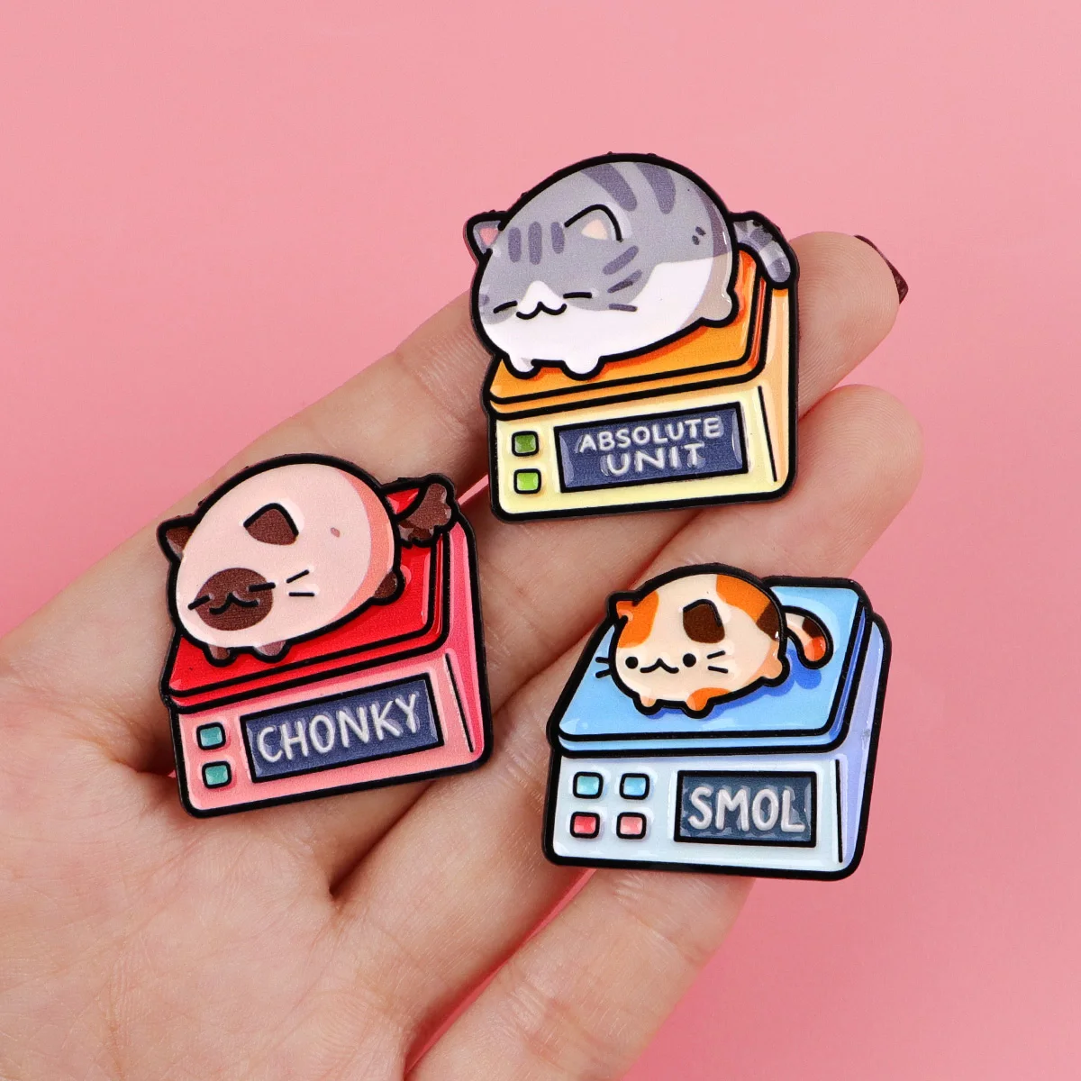 Pin esmaltado gato para solapa – Broche metálico decorativo - imagen 4