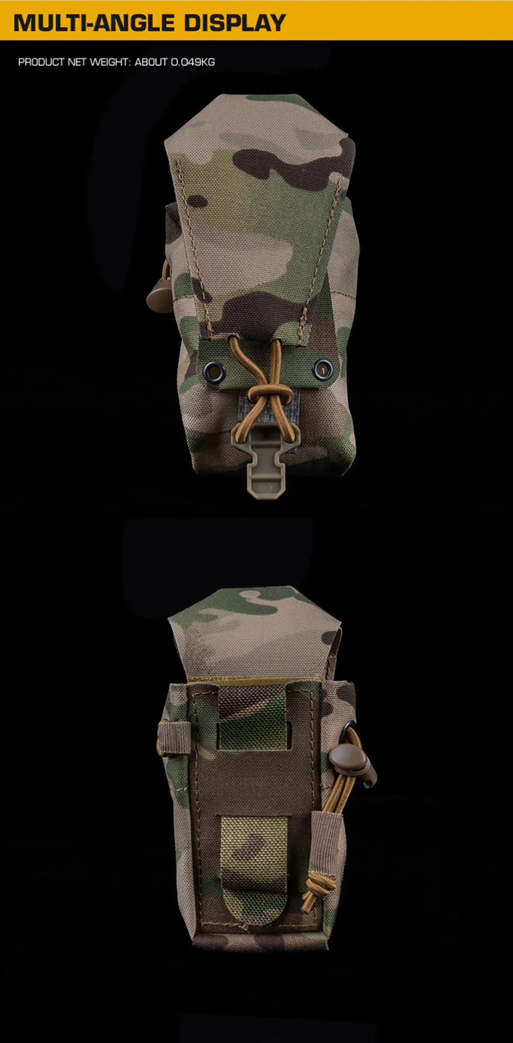 Detalle de la funda de almacenamiento MOLLE