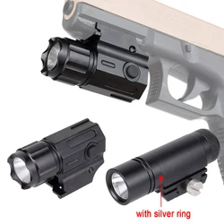 Linterna Táctica LED G17 G19 Mini con Estroboscópica – Picatinny 20mm
