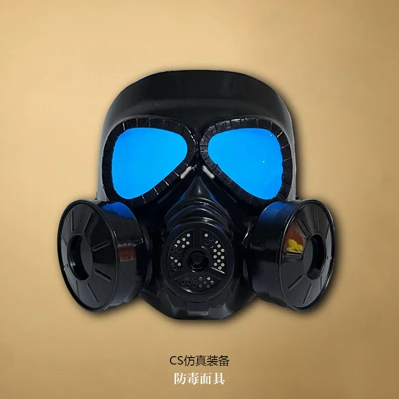 Máscara antigás táctica con ojos verdes para airsoft y cosplay - imagen 4