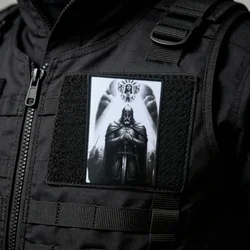 Parche táctico caballero templario cruzado con velcro para chaleco