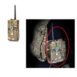 Bolsa de radio MOLLE para UV-5R, UV-82 y UV-9R con salida lateral