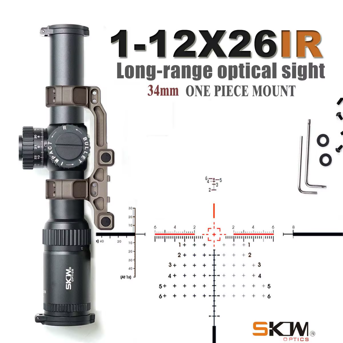 SKWoptics Anillas de 34 mm para mira telescópica – Caza y tiro - imagen 5