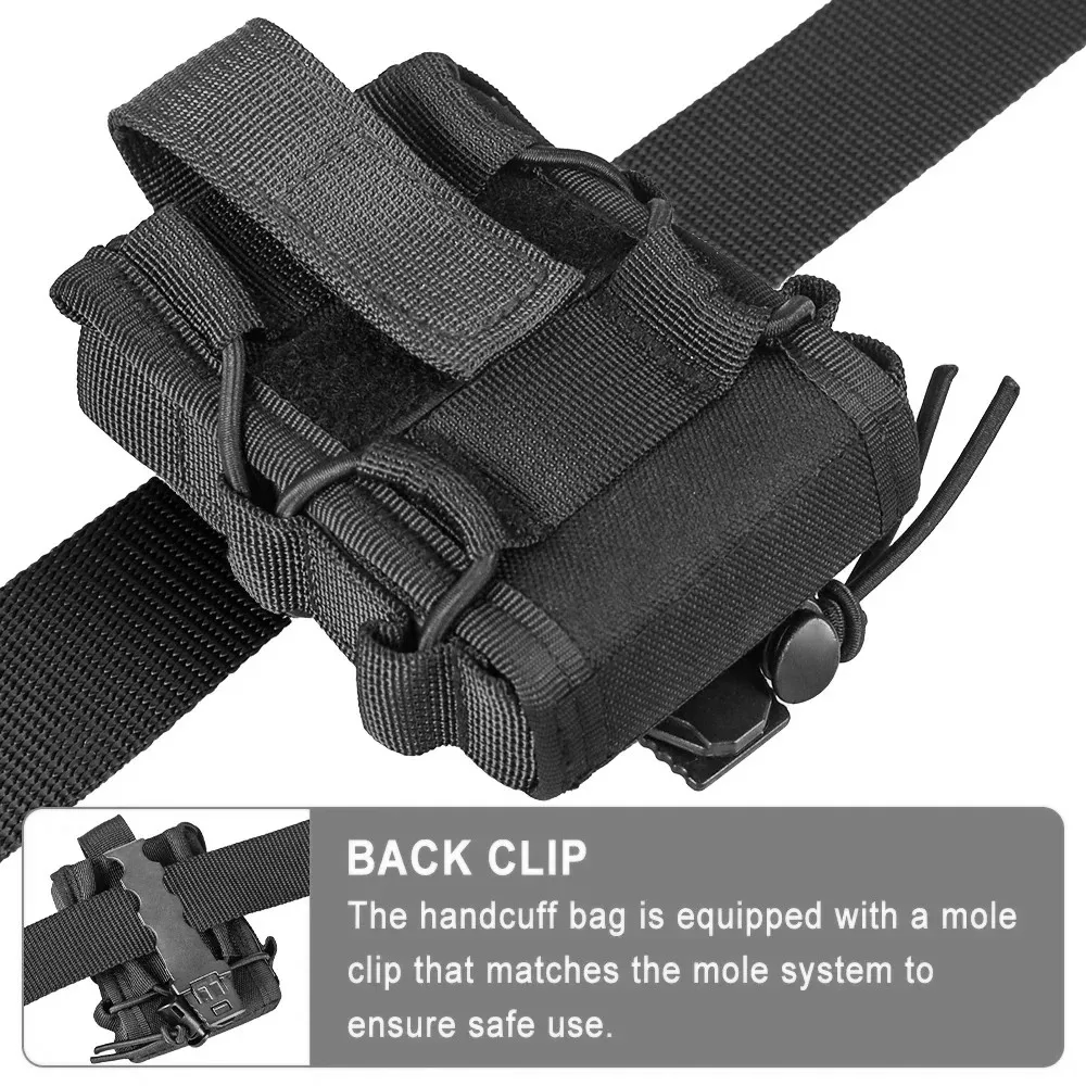 Funda táctica MOLLE para grilletes con liberación rápida parte abierta - imagen 3