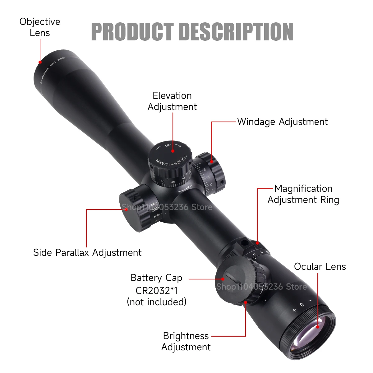 Mira telescópica LEUPOLD M3 táctica retícula cruz roja/verde - imagen 2