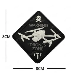 Parche luminoso para drones - zona de advertencia en PVC, casco/ropa