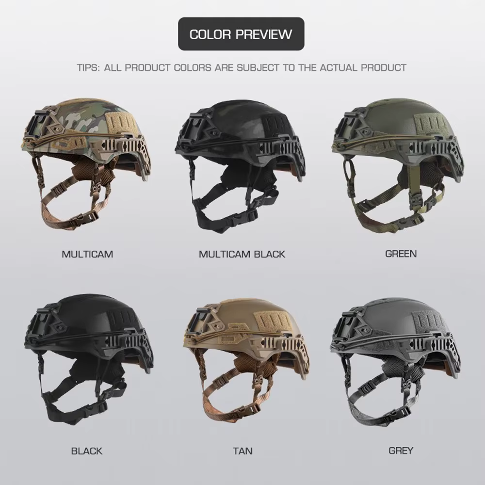 Casco táctico con accesorios M-LOK