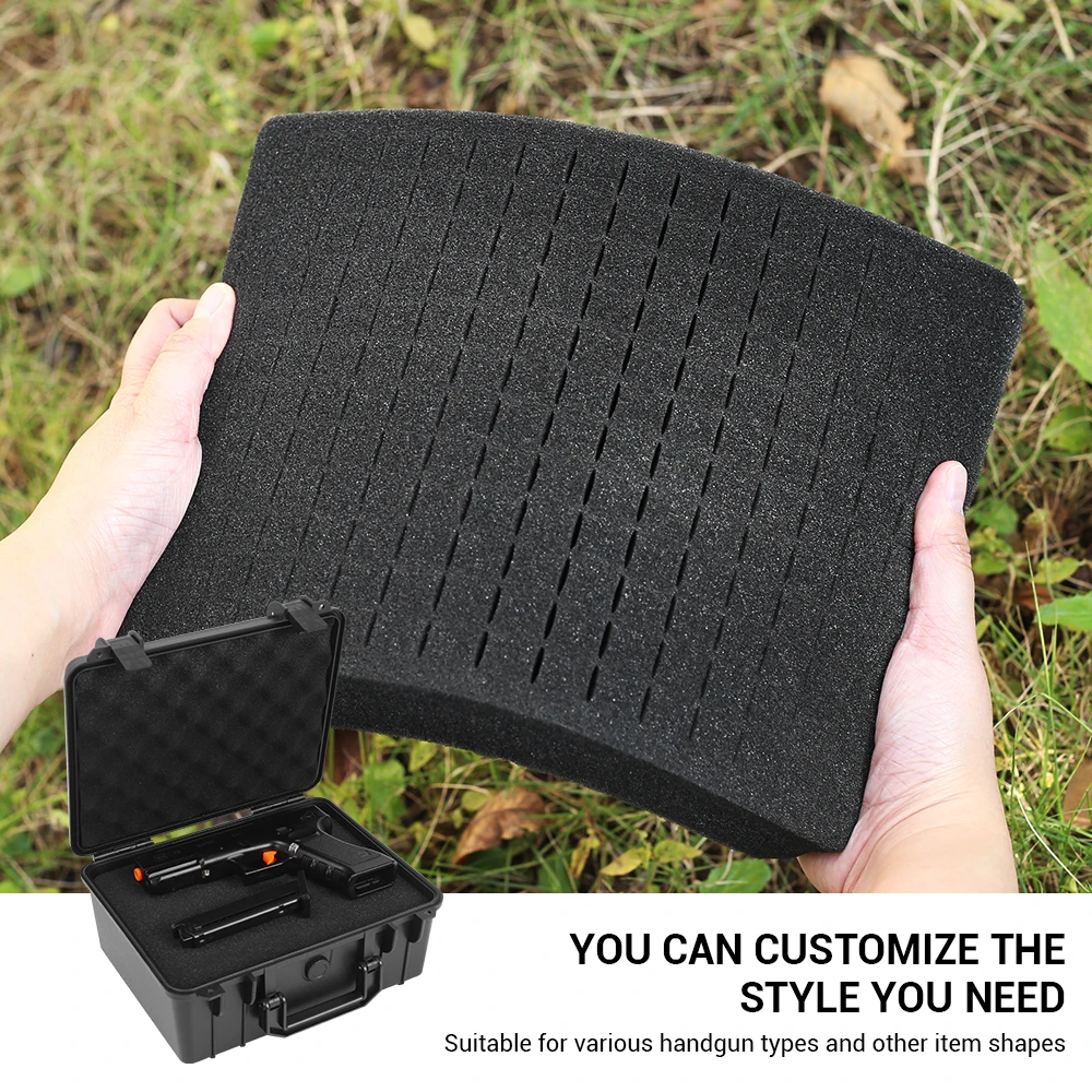 Estuche rígido táctico para pistola con espuma y cerradura - imagen 2
