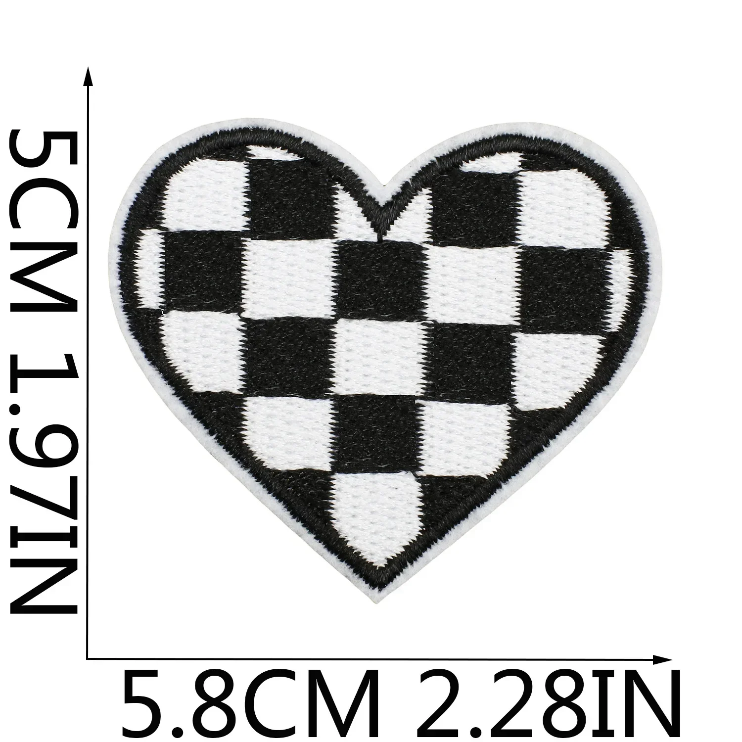 Parche bordado corazón multicolor termoadhesivo para ropa