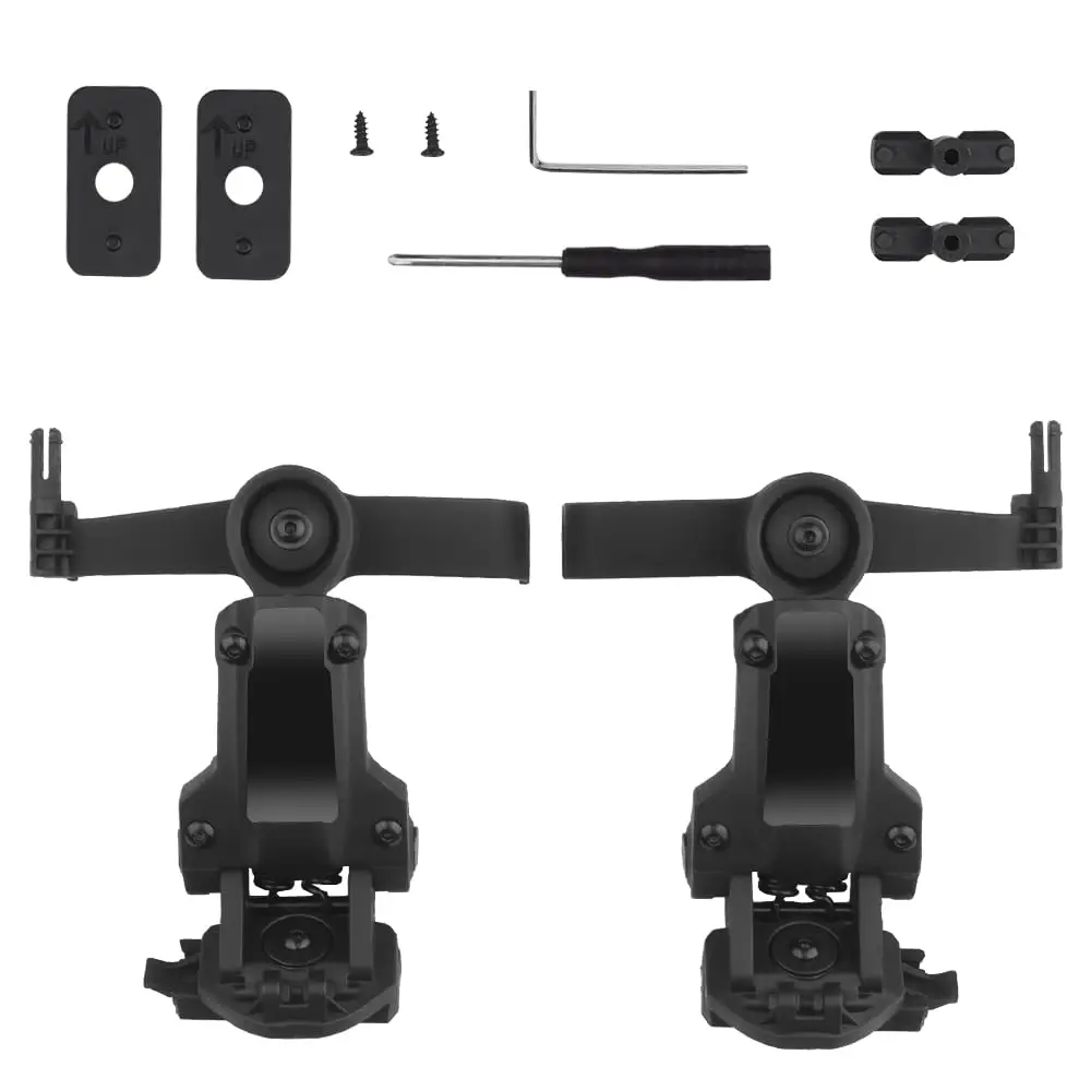 Adaptador riel Picatinny casco Airsoft – Montaje orejera táctica - imagen 5