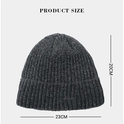 Gorro de punto táctico sin ala de felpa cálida – calavera liso
