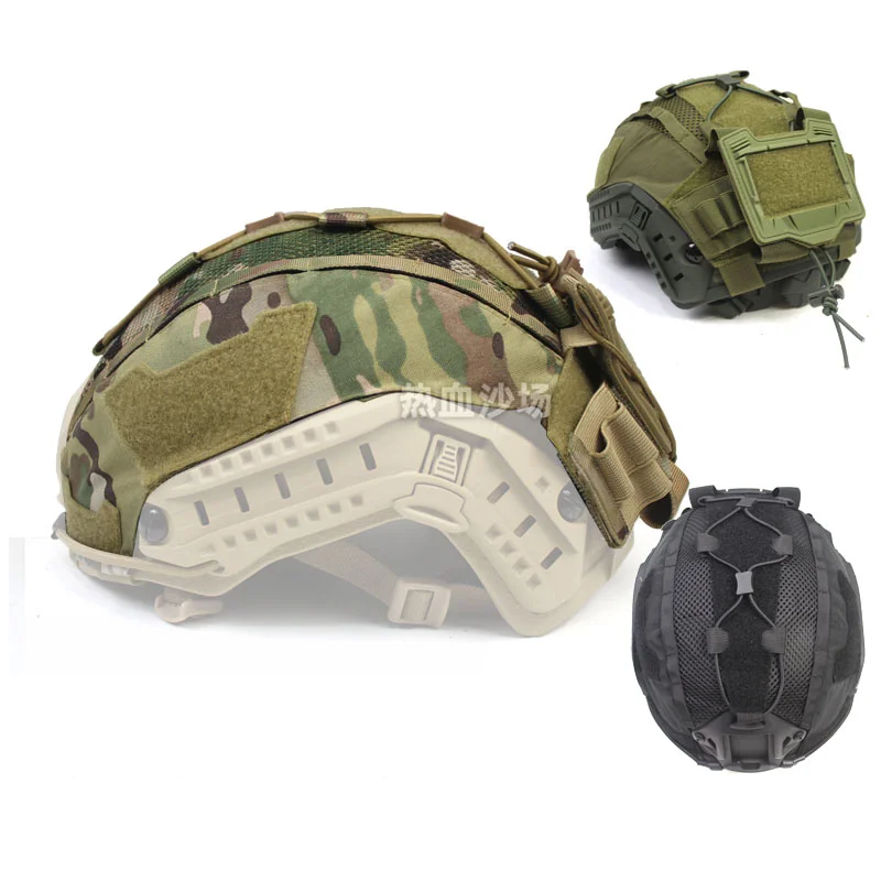 Funda táctica para casco rápido NVG con bolsa de batería aire libre