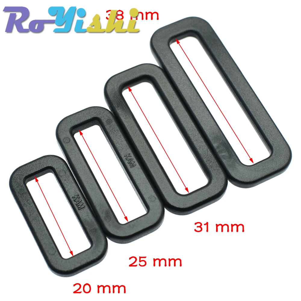 Hebillas ajustables de plástico anillos rectangulares correas mochila - imagen 4