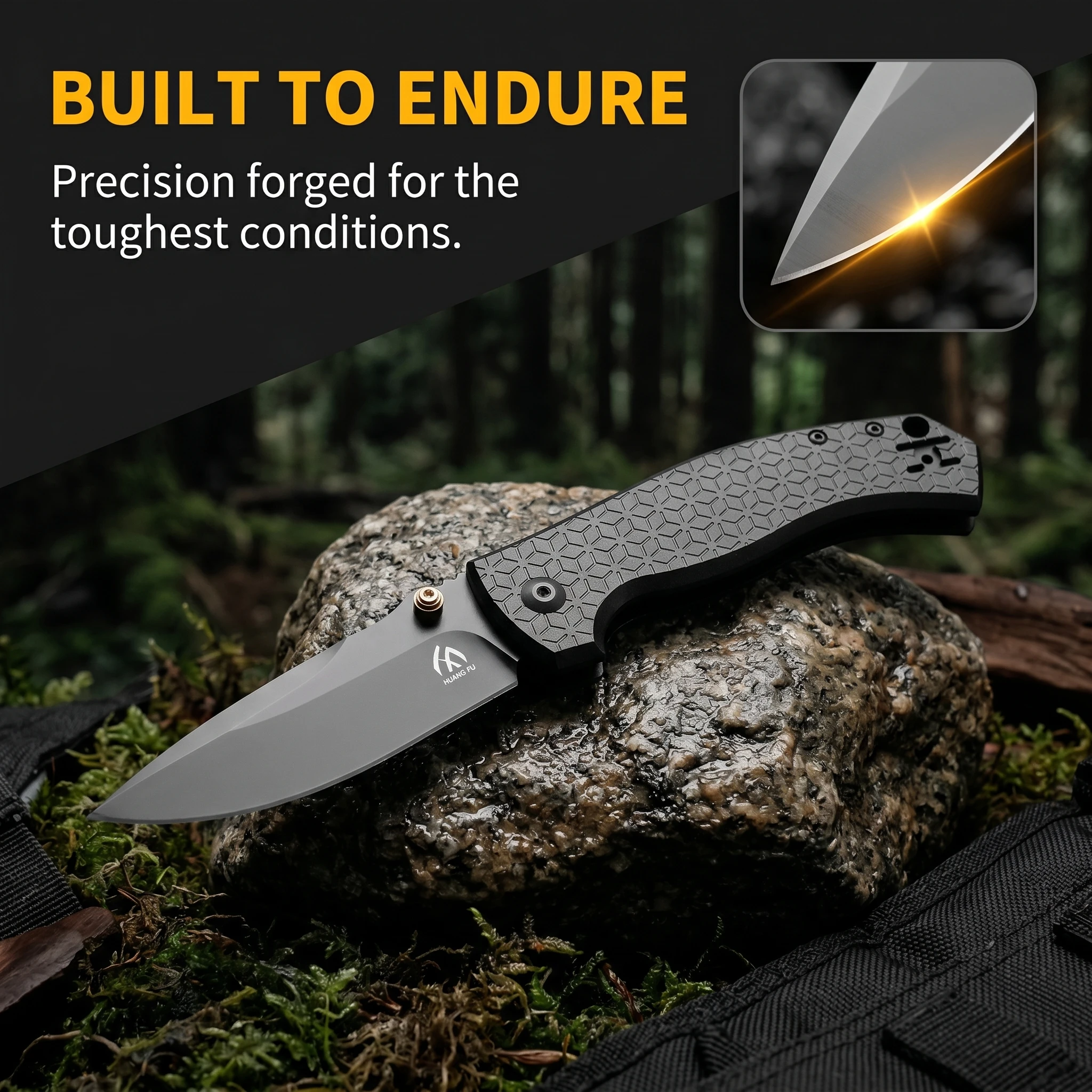 Cuchillo plegable multifunción acero para aire libre y regalo hombre