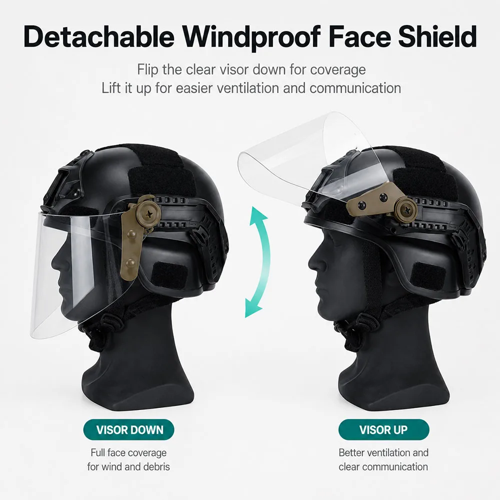 Casco táctico infantil MICH con NVG y luz infrarroja - imagen 2