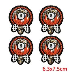 Parche termoadhesivo cereza y leopardo estilo bola ocho para ropa