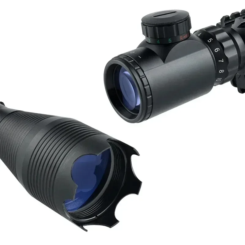Tactical visor de rifle óptico iluminado rojo verde para Picatinny