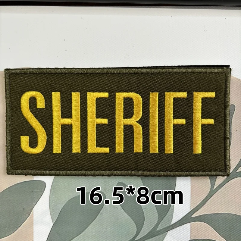 Parche Sheriff bordado identificación militar táctica MOLLE