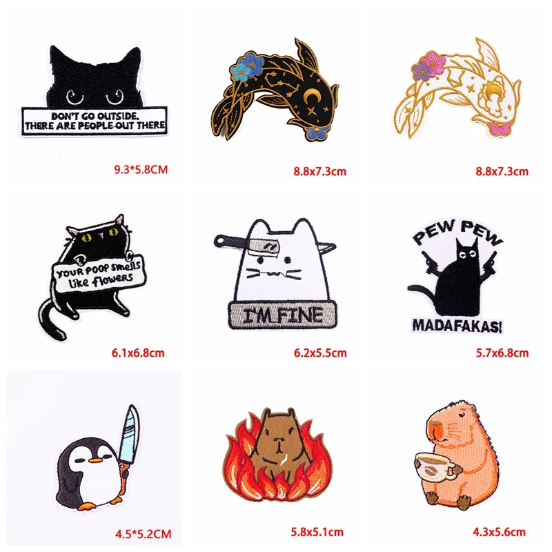 Parche bordado velcro Corgi gato rana – Diseño dibujos animados - imagen 3