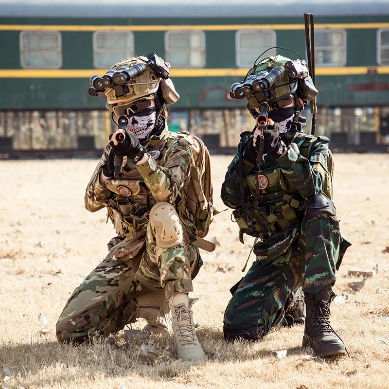 Traje camuflaje táctico de algodón infantil, manga larga de disfraz - imagen 3