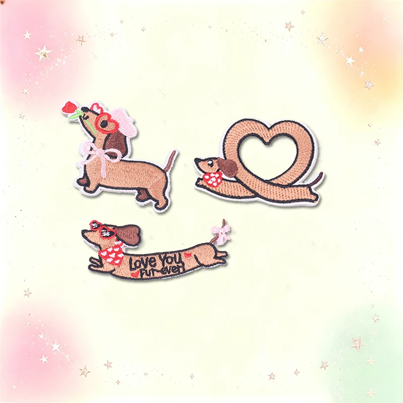 Parches termoadhesivos dachshund corazón de amor – San Valentín - imagen 4