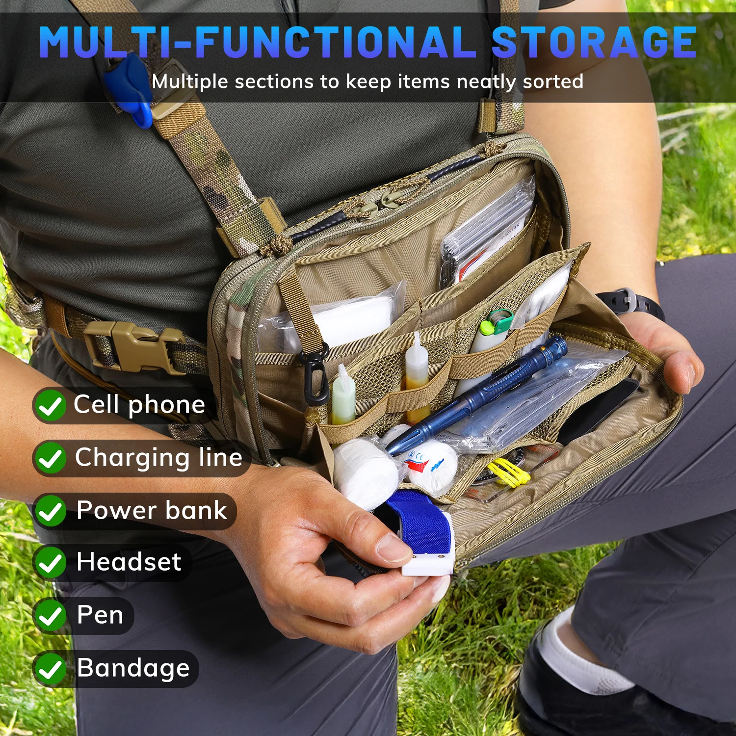 VOTAGOO Chaleco de hidratación ligero trail con bolsa de agua - imagen 5