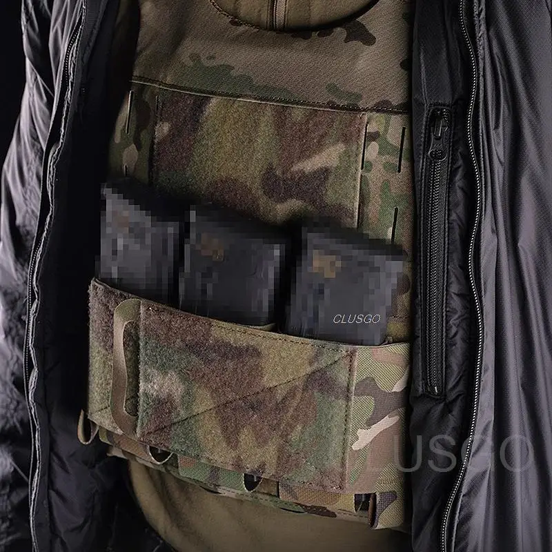 Bolsa táctica triple vista frontal