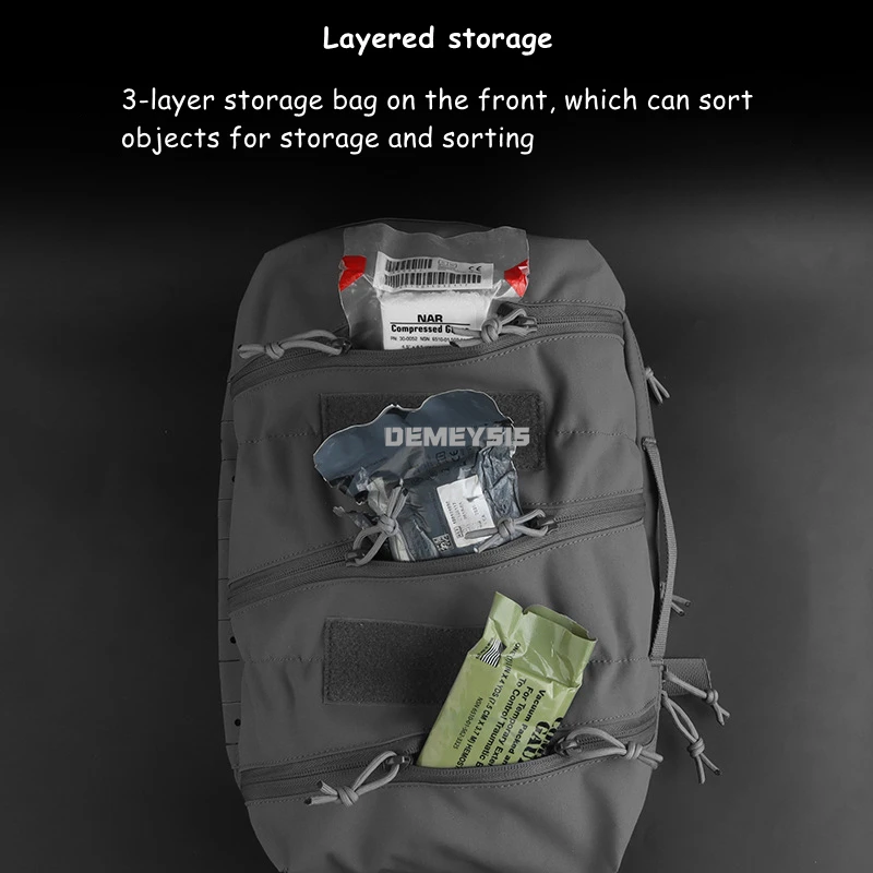 Mochila táctica MOLLE primeros auxilios alta capacidad supervivencia - imagen 4