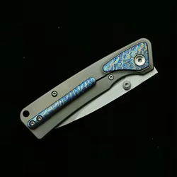 LEMIFSHE Navaja plegable EDC bolsillo Titanio y Acero M390