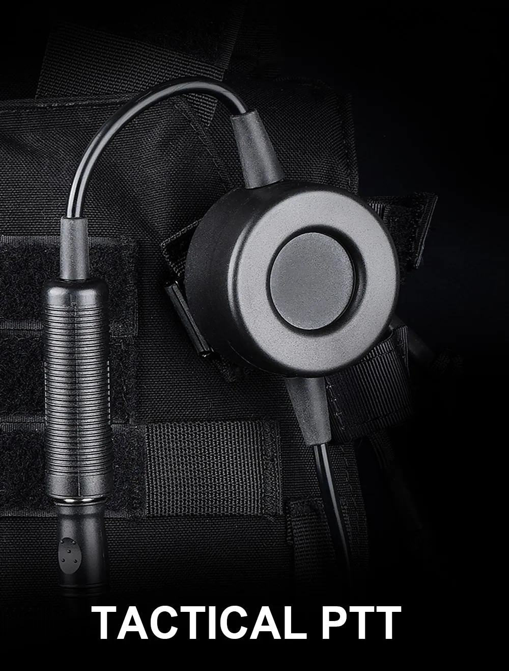 Auriculares tácticos WADSN con botón Push-to-Talk