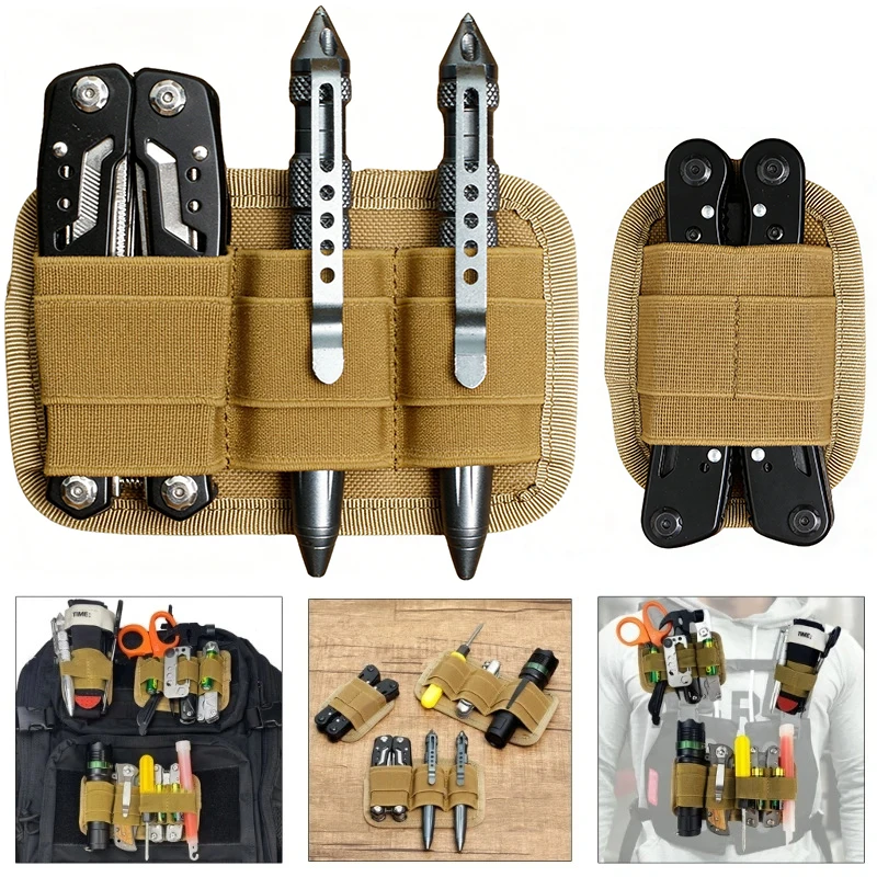 Panel gancho y bucle MOLLE para caza, organizador interior